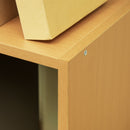 Libreria Moderna a 5 Livelli 13 Ripiani 95x25x150,5 cm in Truciolato Grigia e Color Legno