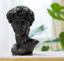 Scultura Testa Antica Nera 44x35,5x60 cm in Poliresina