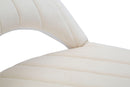 Set 2 Sedie Imbottite 52x48x78 cm in Tessuto Velluto Flex Crema e Oro