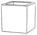 Vaso in Resina Tulli Schio Cubo Essential Antracite Varie Misure