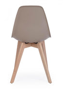Set 4 Sedie 51,5x46,5x86 cm in Plastica Tortora