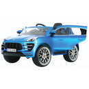 Macchina Elettrica Suv per Bambini 12V con Licenza Porsche Macan Azzurra