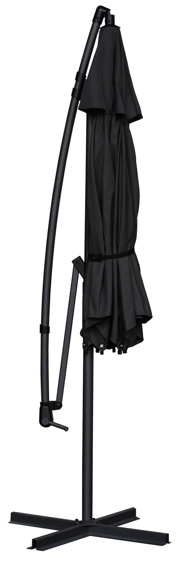 Ombrellone Decentrato da Giardino Ø3m Malta Grigio Scuro