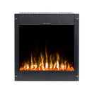 Camino Elettrico da Incasso 60x96,8x16,5 cm Effetto Fiamma 1500W Gangs 38 Nero