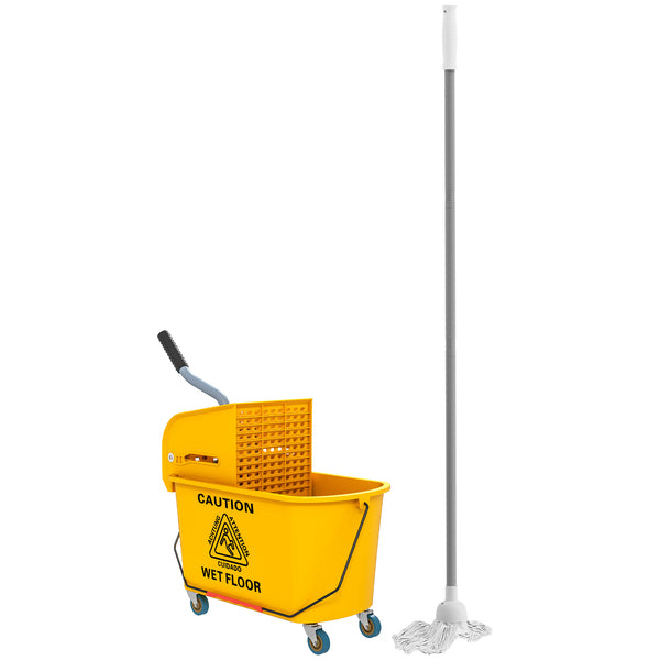 acquista Secchio Lavapavimenti Professionale 20L con Mocio e Strizzatore Giallo