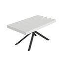 Tavolo Allungabile 160-264x90x74 cm Niket Bianco Frassino Gambe Antracite