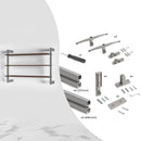 Kit Struttura Modulare con Raccordi a Parete in Alluminio Emuca Zero Grigio Pietra