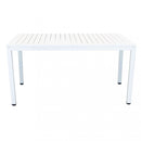 Tavolo Milo 150x90x74 h cm in Alluminio Bianco