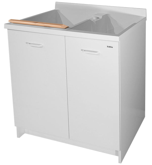 Waschtischunterschrank 80x60x85cm 2 Türen 2 Wannen Holzplanke Montegrappa Edilla Weiss acquista