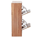 Scarpiera 2 ante 63x80x24 cm in Legno Melaminico Naturale 