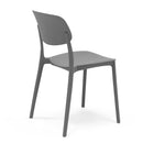 Set 6 Sedie 46x79x54 cm in Polipropilene Elodie Antracite