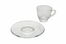 Set 6 Tazzine Caffè in Vetro con Piattino 57 ml Villa d'Este Home Tivoli Glass