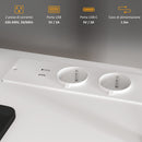 Scrivania da Ufficio Angolare 138,5x90x92 cm con Supporto per Monitor Cassetti e Ripiani in Legno Bianco   