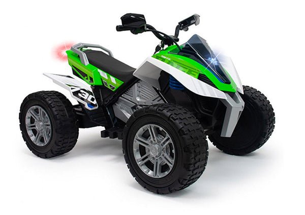 Quad Elettrico per Bambini 24V Ruote in Gomma Rage Bianco e Verde prezzo