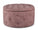 Pouf Contenitore Porta Scarpe Ø 70x40 cm Ernestine in Tessuto Rosa Antico