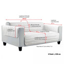 Copridivano Trapuntato Double Face in Microfibra Tortora e Grigio Scuro