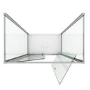 Box Doccia 3 lati 70x130x70 cm 2 Ante Battenti in Cristallo Trasparente 6mm H185 Fosterberg Koge Trio