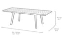 Tavolo Allungabile da Giardino 162-241x100,5x76,5 cm Keter Harmony Bianco e Cappuccino