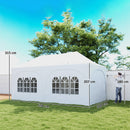 Gazebo da Giardino Pieghevole 3x6 m con Pareti Rimovibili e Borsa di Trasporto Bianco      