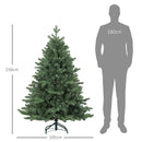 Albero di Natale Artificiale 150 cm 847 Rami Apertura Automatica Verde 