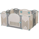 Box Recinto Attività per Bambini 108x133x58 cm  Grigio e Bianco