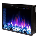 Camino Elettrico da Incasso 50,8x64,6x19,5 cm Effetto Fiamma 1500W Thomas Nero