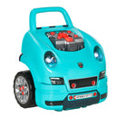 Officina Camion Giocattolo per Bambini 40x39x47 cm con 61 Accessori Nero e Azzurro  