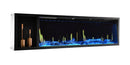 Camino Elettrico da Incasso 50x18x190 cm 1500W Effetto Fiamma Sined Stromboli Nero