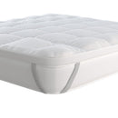 Topper One Imbottitura Effetto Piuma con Elastici in Cotone Bianco Varie Misure
