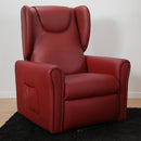 Poltrona Relax Elettrica Tea con Alzapersona Lift 2 Motori Massaggiante in Similpelle Bordeaux