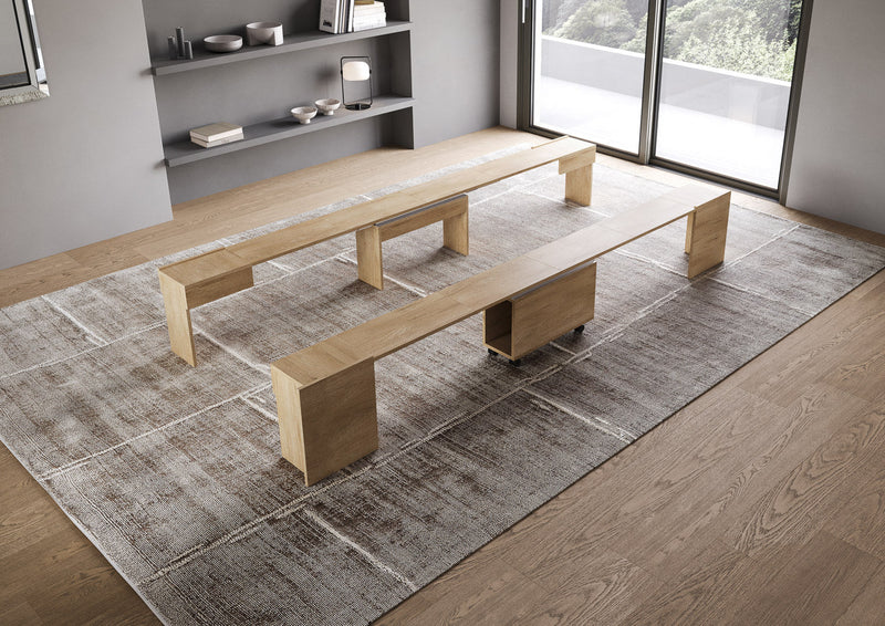 Panche Allungabili Inferiore e Superiore 72-300x26x60 cm Evolve Quercia Natura  