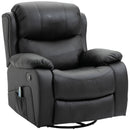 Poltrona Relax Massaggiante 97x92X104 cm in Similpelle Nera