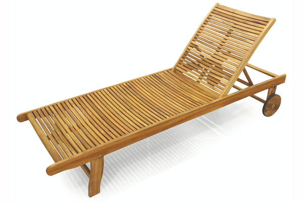 acquista Garten-Sonnenliege aus Holz mit Rädern Soriani Bali