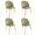 Set mit 4 Stühlen 50 x 45 x 80 cm aus samtigem Stoff mit taubengoldenen Füßen