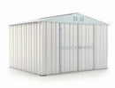 Casetta Box da Giardino in Lamiera di Acciaio Porta Utensili 327x269x217 cm Enaudi Bianco