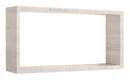 Mensola Cubo da Parete 70x35x15,5 cm in Fibra di Legno Artù Rovere Grigio