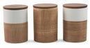 Set 3 Barattoli Sale Caffè Zucchero in Gres Villa d'Este Home Tivoli Natural