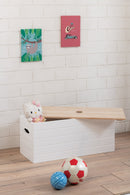 Cassapanca Baule in Legno 80x35x35 cm Panda Bianco