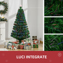 Albero di Natale Artificiale 120 cm Foltissimo in Fibra Ottica con Supporto in PVC 