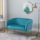 Divano 2 Posti in Tessuto 124x73x76 cm  Verde