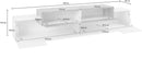 Mobile TV 3 Ante 240x45x51,5 cm Coro Bianco Lucido e Acero Pereira