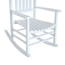 Sedia a Dondolo in Legno 69x86x115 cm  Bianco