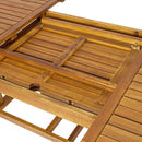 Tavolo Allungabile Ovale Double 150/200x90x74 h cm in Legno di Acacia Marrone