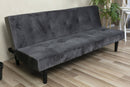 Divano Letto 2 Posti 166x77x65,5 cm in Velluto Soriani Marrone
