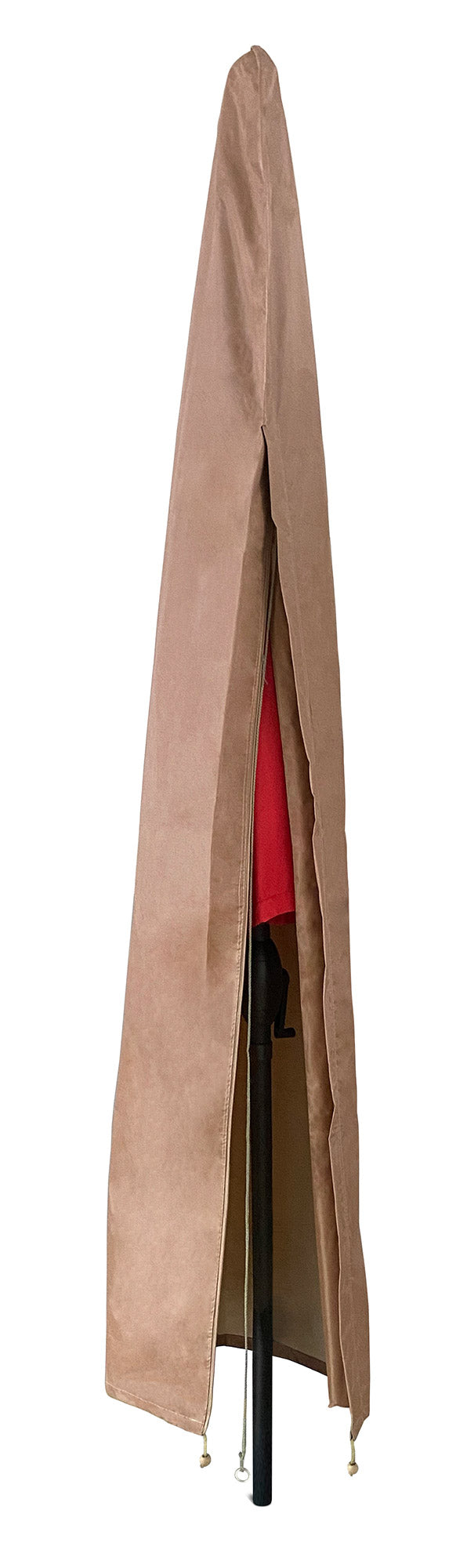 Custodia per Ombrellone da Giardino 3x3m con Zip in Poliestere Marrone online