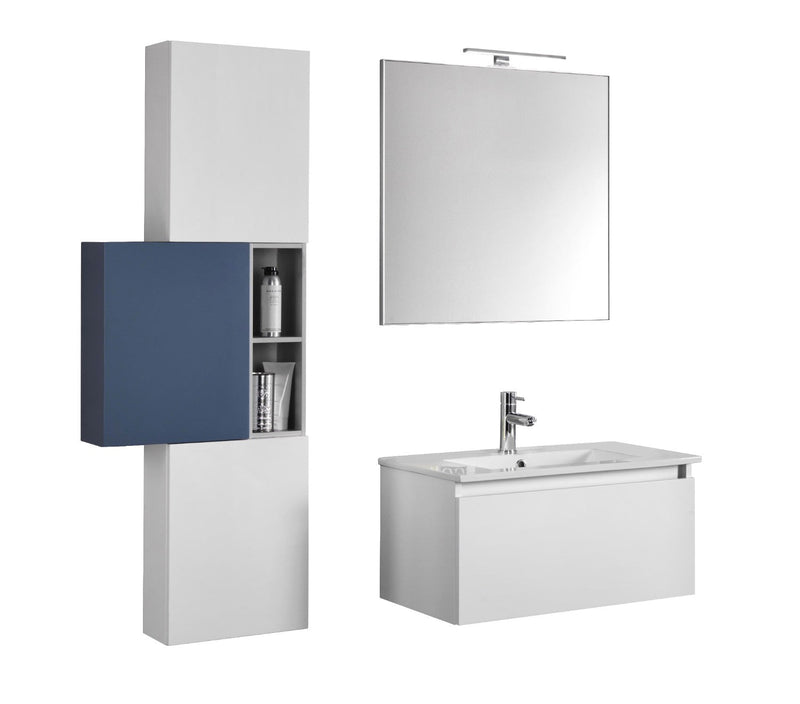 Mobile Bagno Sospeso 131cm TFT Ibiza Bianco Blu