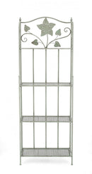 Scaffale 4 Ripiani 59x28x167 cm Harriet in Acciaio Salvia