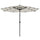 Ombrellone da Giardino Ø270 8 Stecche cm con Luci LED Parasole in Poliestere Antivento Beige