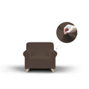 Copridivano Elasticizzato in Poliestere Dahlia Marrone Varie Misure