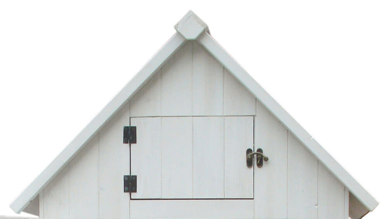 Casetta Box da Giardino 77x55xH179 cm in Legno di Abete 10mm Bianco Armoire